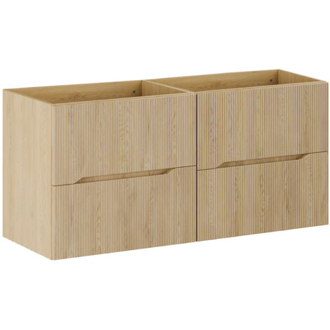 Waschtischunterschrank 120.4cm Isaline mit 4 Schubladen, Helle Eiche