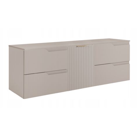 Waschtischunterschrank - 160 cm - Kashmir Farbe - Modernes Design - Funktional und Elegant