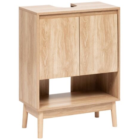 Waschtischunterschrank abana 2 türen helles holz - 5five