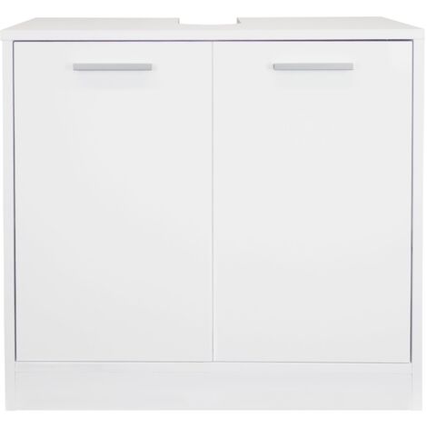 Waschtischunterschrank "Elsa", weiß, glänzend, 2-türig 60x33x58cm