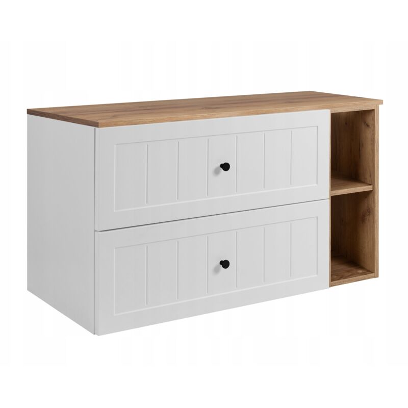 Rodan Fabryka Mebli Waschtischunterschrank Gusto - 80 Cm - Weiß Und Eiche - Elegantes Und Praktisches Design