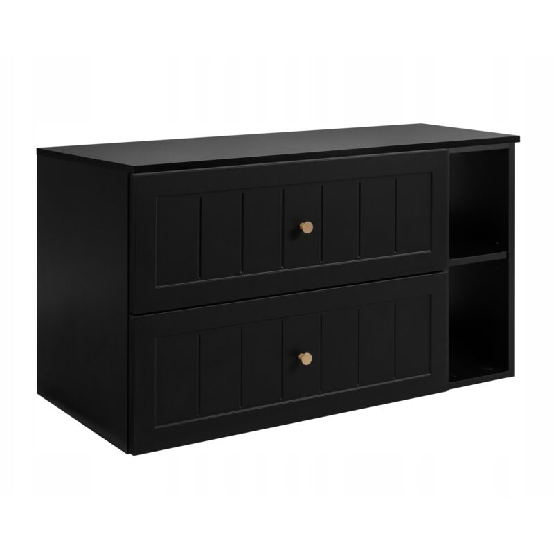 Rodan Fabryka Mebli Waschtischunterschrank Gusto - 100 Cm - Schwarz - Elegantes Design - Soft Close