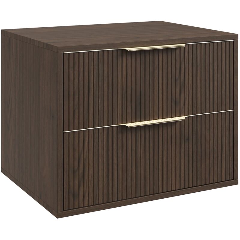 Badplaats Waschtischunterschrank Rimini 60 Cm - Walnuss Braun - Badezimmer