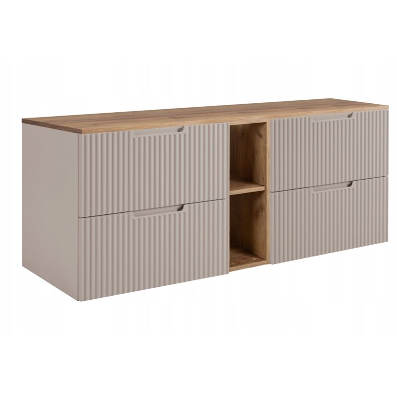 Rodan Fabryka Mebli Vena Waschtischunterschrank - 140 Cm - Kashmir Und Eiche - Elegant Und Praktisch - Soft Close