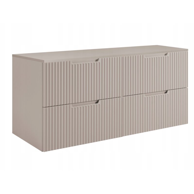 Rodan Fabryka Mebli Waschtischunterschrank Vena - 160 Cm - Farbe Kashmir - Gerillte Fronten - Soft Close