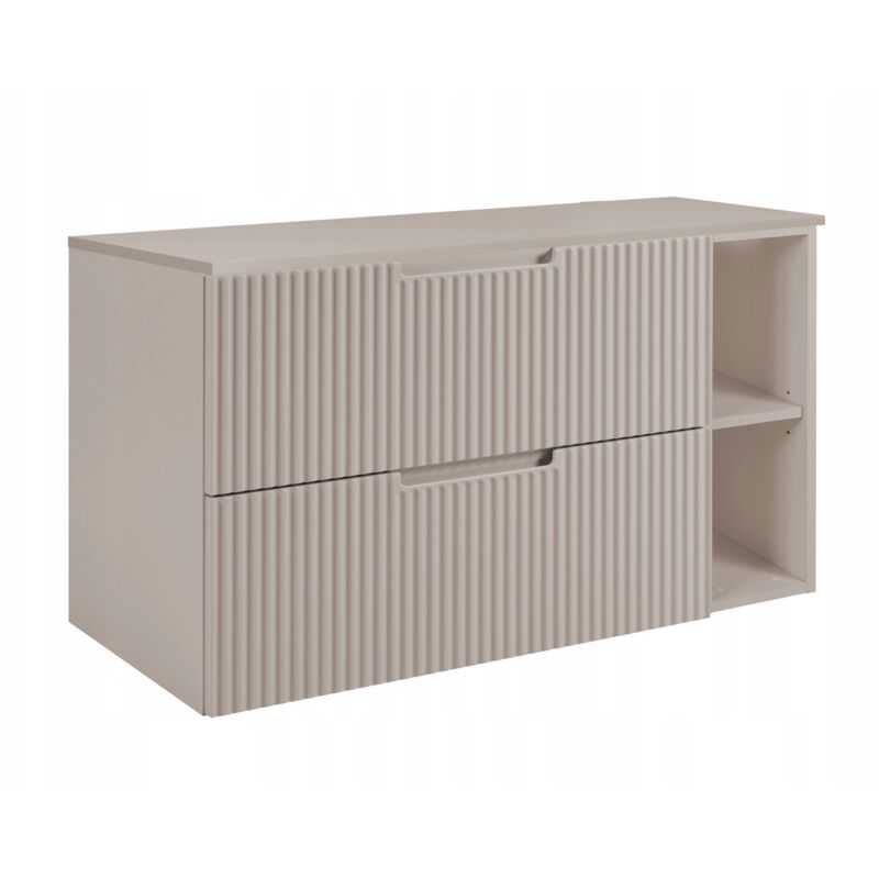 Rodan Fabryka Mebli Waschtischunterschrank Vena - 100 Cm - Farbe Kashmir - Gerillte Fronten - Soft Close