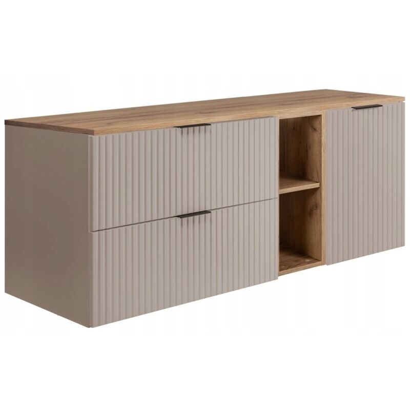 Rodan Fabryka Mebli Waschtischunterschrank - 120 Cm - Eiche Kashmir - Modernes Design - Soft Close Und Platzsparend