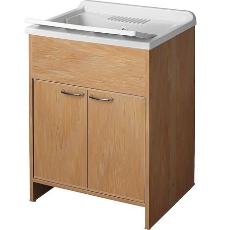 Waschtrog mit Unterschrank mit 2 Türen, 600 x 500 x 850 mm