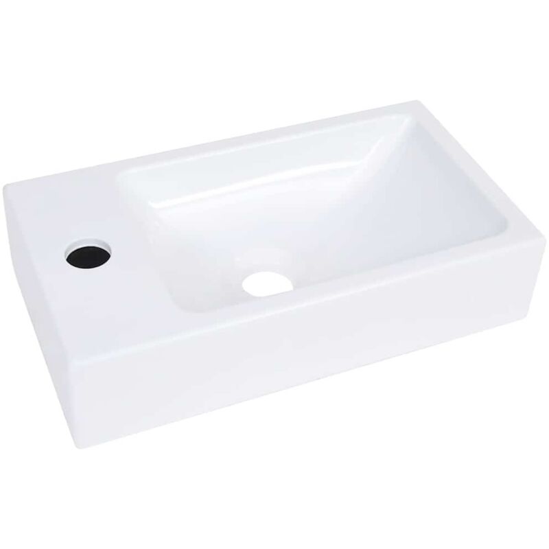 Wash Basin 400x220x90 Mm Smc White Vidaxl