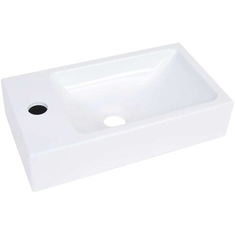 Wash Basin 400x220x90 mm SMC White vidaXL