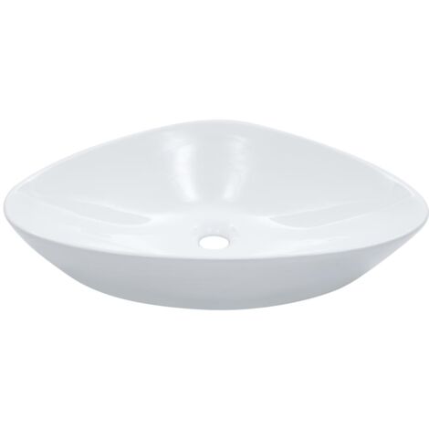 Wash Basin 58.5x39x14 cm Ceramic White vidaXL