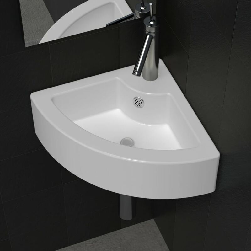 Zqyrlar - Wash Basin with Overflow 45x32x12.5 cm White - White
