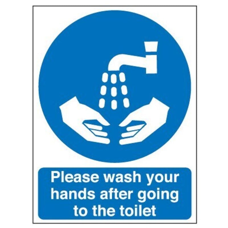Sitesafe - Please Wash Your Hands After Going to The Toilet Vinyl Sign - 150 x 200