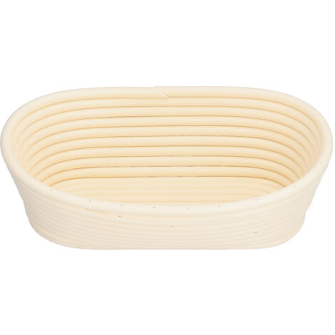 Washable Bread Fermentation Basket Innovative Shape Baking Mold for Kitchen Home BakeryBeige Oval 25x15x8cm