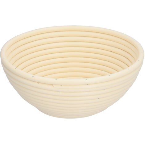 Washable Bread Fermentation Basket Innovative Shape Baking Mold for Kitchen Home BakeryBeige Round 20x8cm