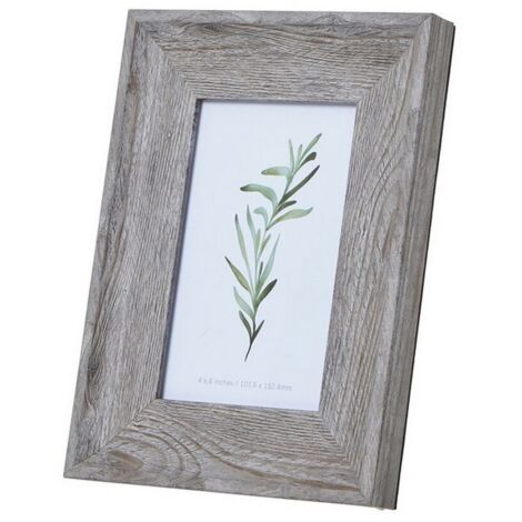 Washed 4 x 6 Photo Frame - Wood - Grey
