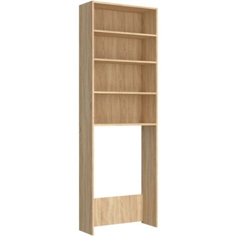 Washing Machine Cabinet Sonoma Oak 64x24x190 cm vidaXL