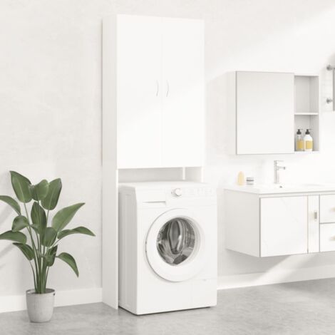 Washing Machine Cabinet White 64x25.5x190 cm vidaXL