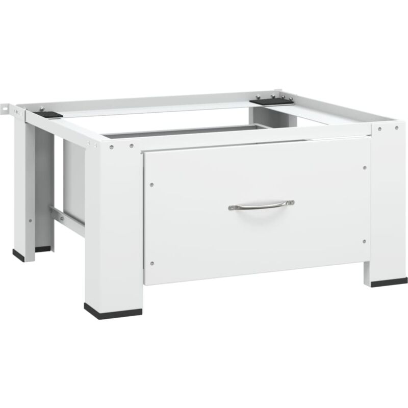 Washing Machine Pedestal with Drawer White Vidaxl