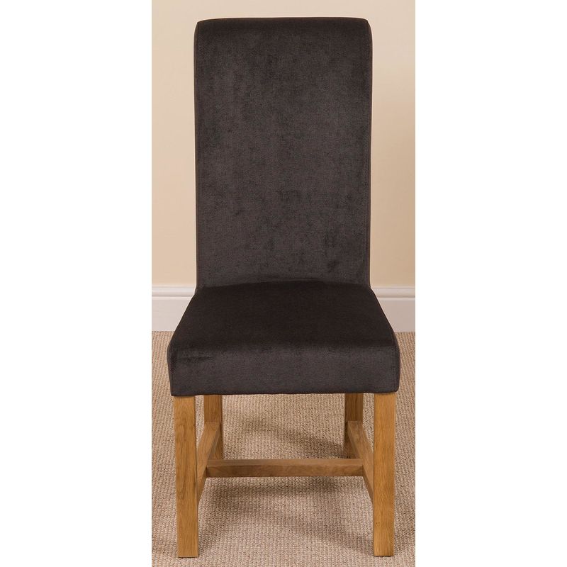 Washington Scroll Top Dining Chair [Black Fabric]