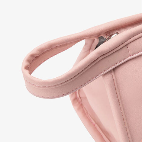 Wasser- und staubdichte Reisetasche für Haartrockner und Lockenstäbe, mit zwei Fächern, aus Kunstleder, rosa (230 g)