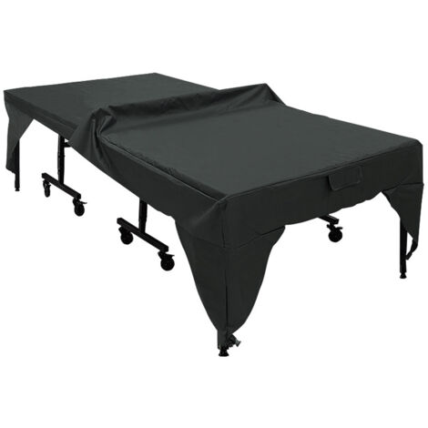 Wasser- und staubdichte Tischtennis-Abdeckung, Schwarz, 280 x 153 x 73 cm (Schwarz)