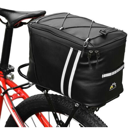 Wasserabweisende Fahrradträgertasche mit wärmeisolierendem Fach. Fahrradtasche. Fahrrad-Kofferraumtasche