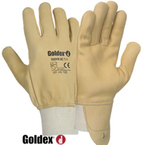 Wasserabweisende Handschuhe aus Rindnarbenleder SINGER - Größe 8 - 50 GHBBC08