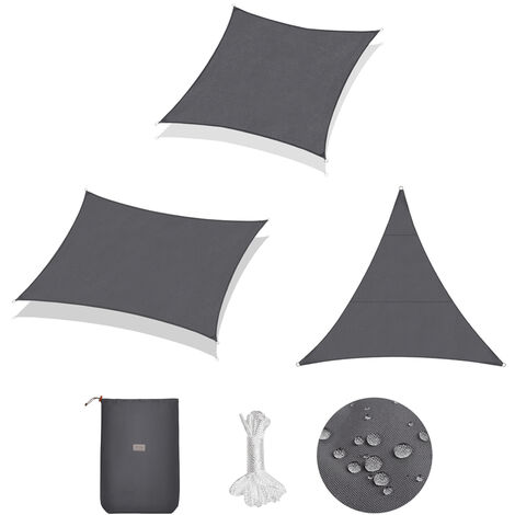Wasserabweisendes Sonnensegel Anthrazit 3,6 x 3,6 x 3,6 m - Dreieck