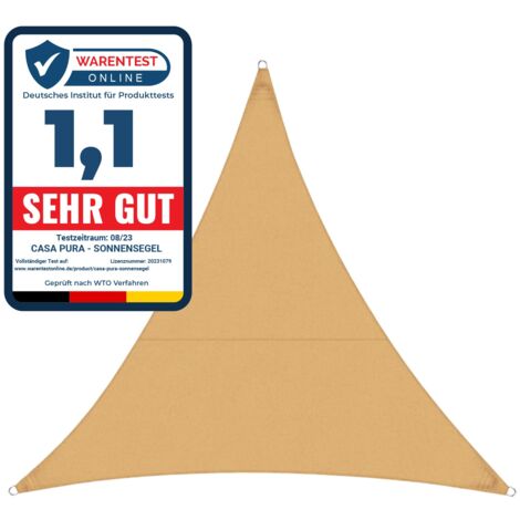 Wasserabweisendes Sonnensegel Sand 5 x 5 x 7 m