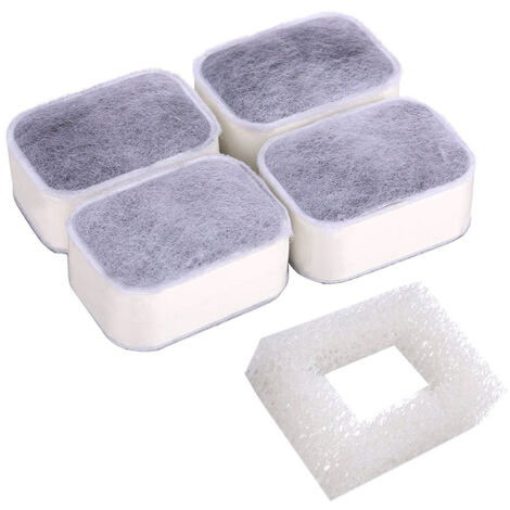 Wasserbrunnenfilter – 1 Schaumstofffilter + 4 Aktivkohle-Baumwollfilter für Haustiere