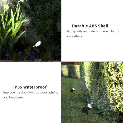Wasserdichte 2V/0,6W 15cm ABS LED-Solar-Gartenleuchte mit polykristalliner Zelle [Solar-LED-Leuchte für Garten und Pool]