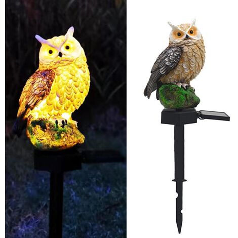 Wasserdichte, dekorative LED-Solar-Eulenleuchte für Garten, Rasen, Einfahrt und Terrasse