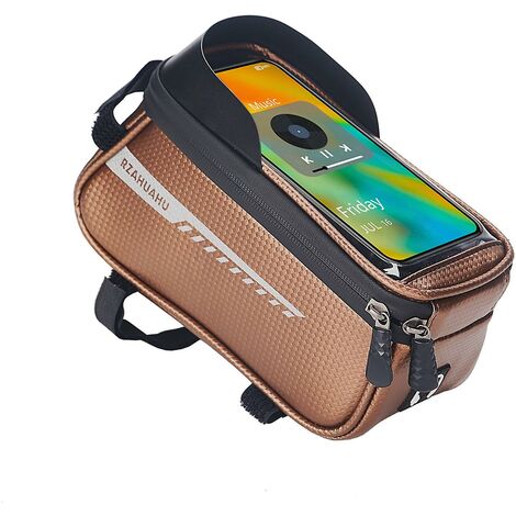 Wasserdichte Fahrrad-Handyhalterungstaschen, Vorderrahmen-Oberrohrtasche mit Touchscreen-Handyhalterung