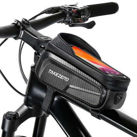 Wasserdichte Fahrrad-Handyhalterungstaschen, Vorderrahmen-Oberrohrtasche mit Touchscreen-Handyhalterung