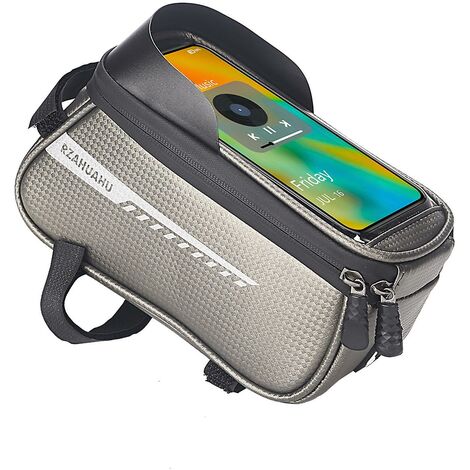 Wasserdichte Fahrrad-Handyhalterungstaschen, Vorderrahmen-Oberrohrtasche mit Touchscreen-Handyhalterung