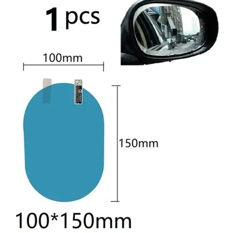 Wasserdichte Folie, selbstklebend, für Auto-Rückspiegel, Regenschutz, Antibeschlag, wasserfester Auto-Fensteraufkleber, transparent, 1 Stück, 100 x 150 mm