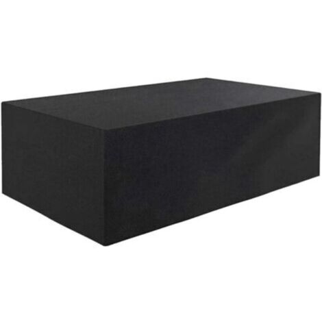 Wasserdichte Gartenmöbel-Abdeckung, Schutzplane für Gartentische und Lounge-Sets, 180 x 120 x 74 cm, Schwarz