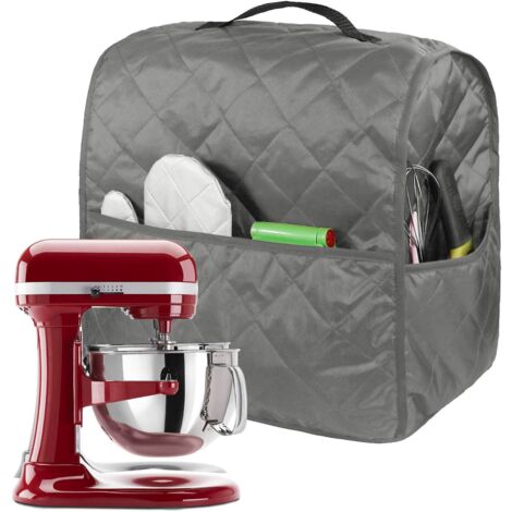 Wasserdichte, gesteppte Schutzhülle für Küchenmaschinen – Baumwollmischgewebe – Maße: 36 x 23 x 36 cm – Farben: Schwarz, Braun, Grau, Weinrot – 1 Stück