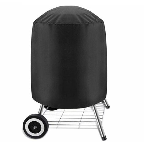 Wasserdichte Grillabdeckung - Runde Grillabdeckung, wasserdichte Grillabdeckung aus 210D Oxford-Gewebe - UV-Schutzabdeckung für Grills (5877 cm)