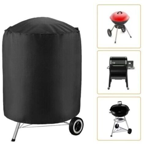 Wasserdichte Grillabdeckung - Runde Grillabdeckung, wasserdichte Grillabdeckung aus 210D Oxford-Gewebe - UV-Schutzabdeckung für Grills (70 x 70 cm)