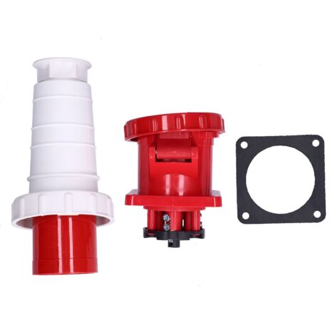 Wasserdichte Industriesteckdose 380–415 V 63 A 4-polig, Drehstrom