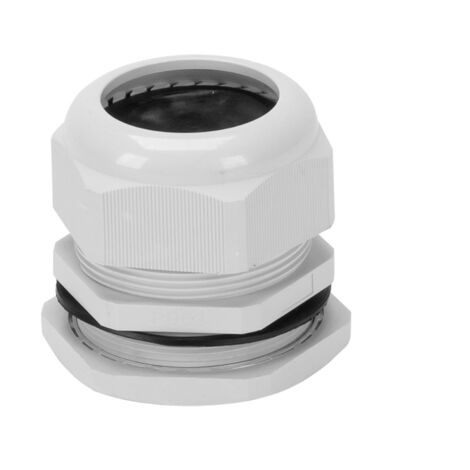 Wasserdichte Kunststoffverschraubung mit Gummiband PG29 IP 68