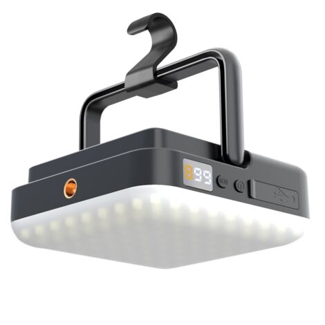 Wasserdichte LED-Campinglampe mit integriertem Magneten, zwei Lademodi und Notfunktion