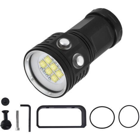 Wasserdichte LED-Tauchlampe, bis 100 m Tiefe, 14 LEDs, 3 Farben, 7 Modi, Beleuchtung für Tauchen und Fotografie