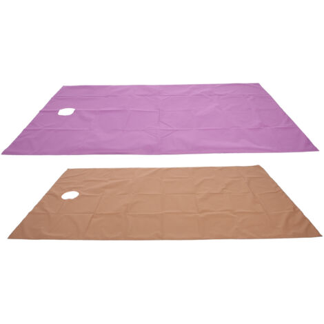 Wasserdichte Massageliegenabdeckung 200x115 cm, atmungsaktiv und saugfähig, ideal für Schönheitssalons und Spas (lila und dunkelbraun)