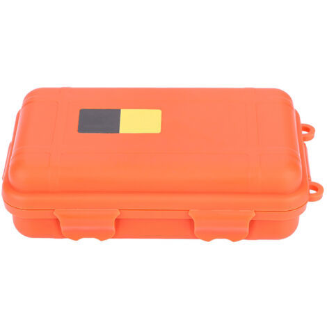 Wasserdichte Outdoor-EDC-Überlebensbox, druckbeständig und wasserdicht (große Größe, orange)