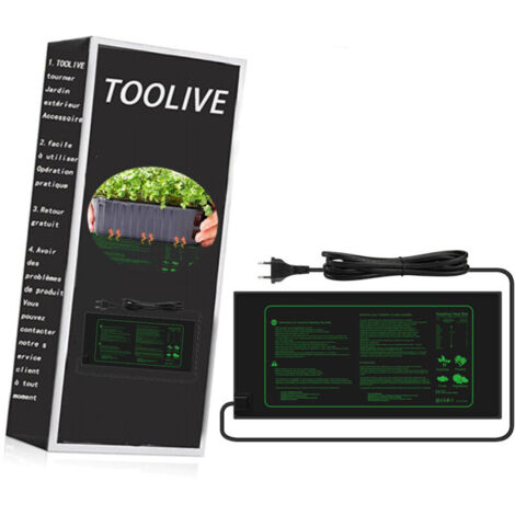 Wasserdichte Pflanzenheizmatte, Keimgewächshaus, beschleunigt die Samenkeimung, Heizkissen für Reptilien und Amphibien, 21/30 Watt, 52 × 25 cm (1 Stück - 21 W)