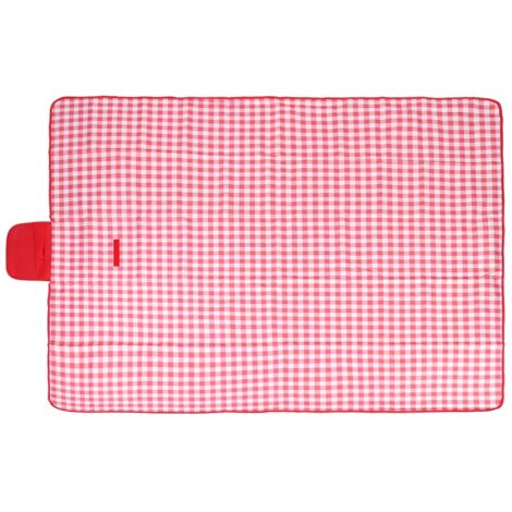Wasserdichte Picknickdecke 195 x 200 cm – Rot-weiß karierte Outdoor-Campingdecke