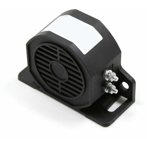 Wasserdichte Rückfahrhupe, extrem lauter Notfallalarm für Automotoren, 30 W, 110 dB, 12–80 V DC, Modell: Schwarz